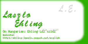 laszlo ehling business card